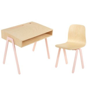 Bureau-chaise small in2wood rose